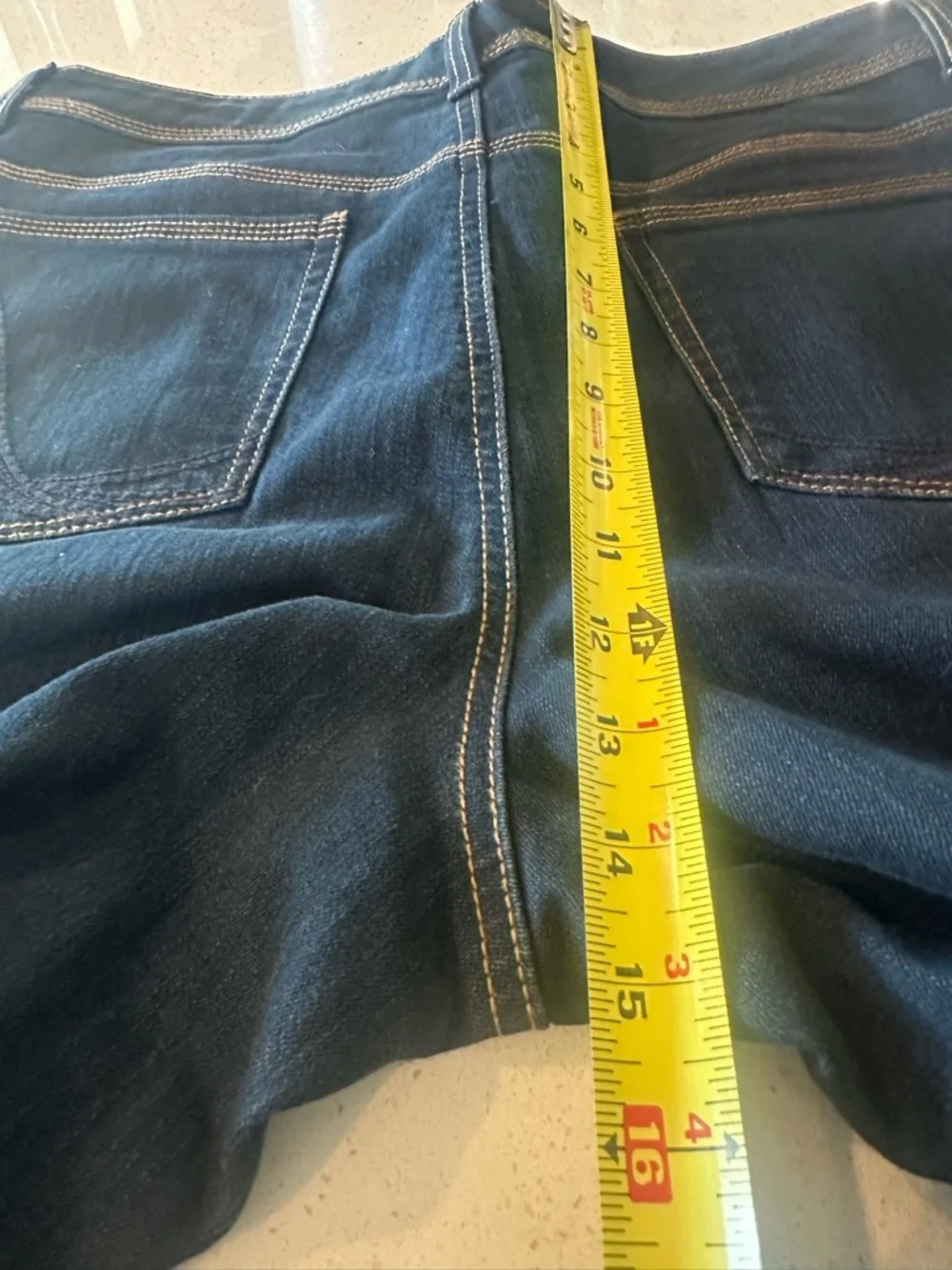 Style & Co. Women's Dark Indigo Straight-Leg Jeans 16Short EUC